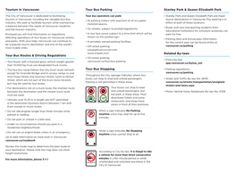 Stanley Park & Queen Elizabeth Park Related By-Laws Tour Bus Parking