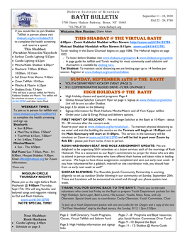 Bayit BULLETIN