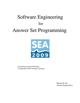 Software Engineering Answer Set Programming