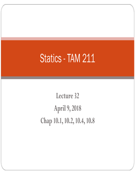 Statics - TAM 211