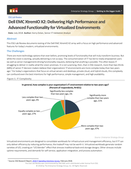 Dell EMC Xtremio X2: Delivering High Performance and Advanced