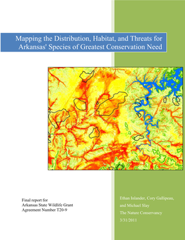 Mapping the Distribution, Habitat, and Threats for Arkansas' Species Of