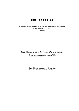 The Ummah and Global Challenges 1