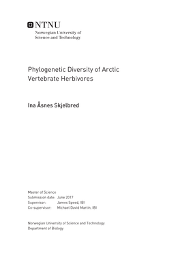 Phylogenetic Diversity of Arctic Vertebrate Herbivores