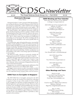 CDSG Newsletter - Fall 2019 Page 2