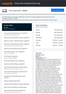 18 Bus Time Schedule & Line Route