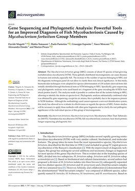 Gene Sequencing and Phylogenetic Analysis: Powerful Tools for an Improved Diagnosis of Fish Mycobacteriosis Caused by Mycobacterium Fortuitum Group Members