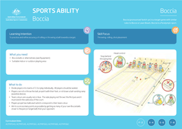 SPORTS ABILITY Boccia