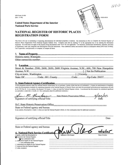 National Register of Historic Places Registration Form