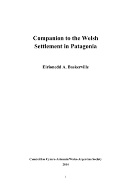 Companion to the Welsh Settlement in Patagonia