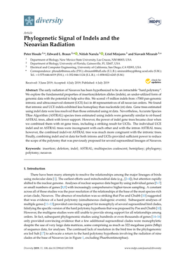 Phylogenetic Signal of Indels and the Neoavian Radiation