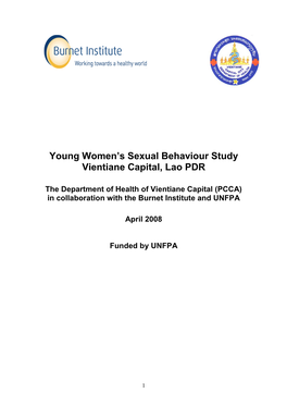 Young Women's Sexual Behaviour Study Vientiane Capital, Lao
