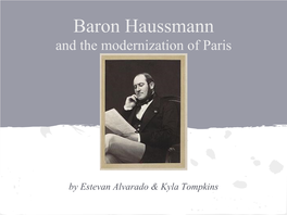 Baron Haussmann and the Modernization of Paris