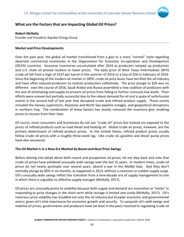 What Are the Factors That Are Impacting Global Oil Prices?