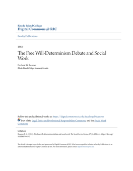 The Free Will-Determinism Debate and Social Work