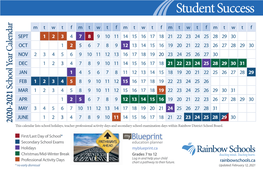 2020-2021 School Year C Alendar