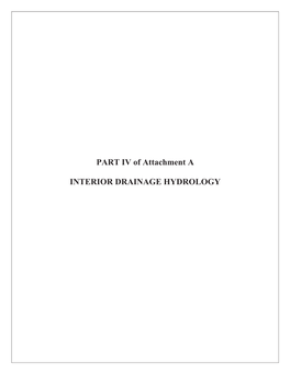 PART IV of Attachment a INTERIOR DRAINAGE HYDROLOGY