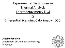 Thermogravimetric Analysis