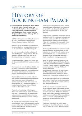 History of Buckingham Palace