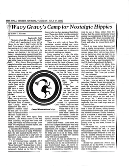 Wavy Gravy's Camp for Nostalgic Hippies