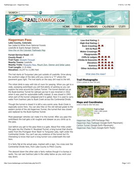 Traildamage.Com - Hagerman Pass 7/19/15, 1:31 PM