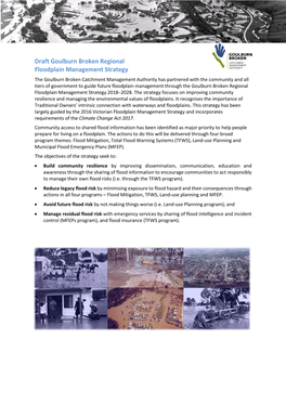 Draft Goulburn Broken Regional Floodplain Management Strategy