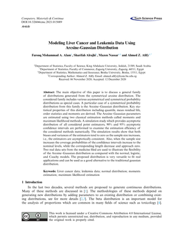 Modeling Liver Cancer and Leukemia Data Using Arcsine-Gaussian Distribution