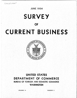 SURVEY of CURRENT BUSINESS June 1934