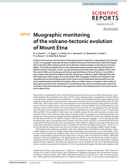 Muographic Monitoring of the Volcano-Tectonic Evolution of Mount