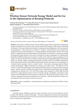 Wireless Sensor Network Energy Model and Its Use in the Optimization of Routing Protocols