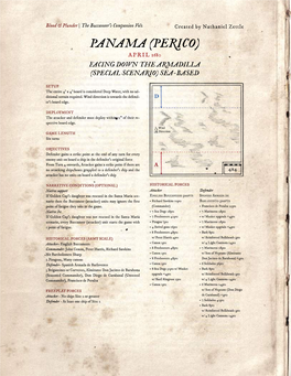 Panama (Perico) April 1680 Facing Down the Armadilla (Special Scenario) Sea-Based