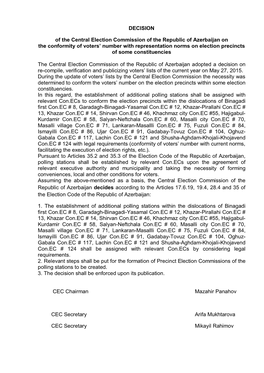 On the Conformity of Voters' Number with Representation Norms On