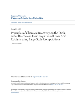 Principles of Chemical Reactivity on the Diels-Alder Reaction in Ionic