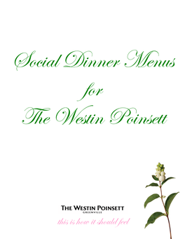 View Social Dinner Menu