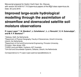 Improved Large-Scale Hydrological Modelling Through the Assimilation