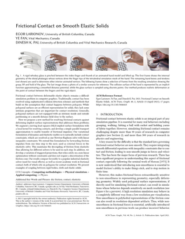 Frictional Contact on Smooth Elastic Solids