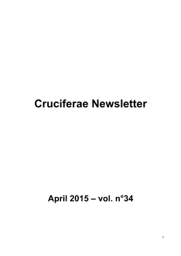 Cruciferae Newsletter