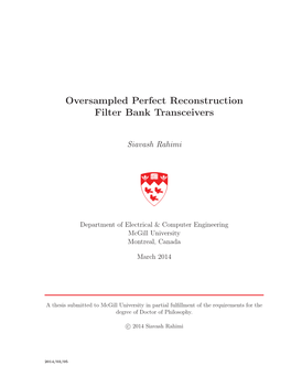 Oversampled Perfect Reconstruction Filter Bank Transceivers