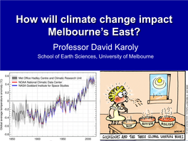 David Karoly Climate Change Science