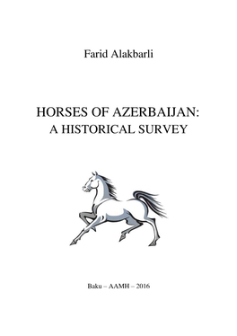 Horses of Azerbaijan: a Historical Survey