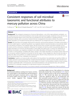 Consistent Responses of Soil Microbial Taxonomic and Functional Attributes