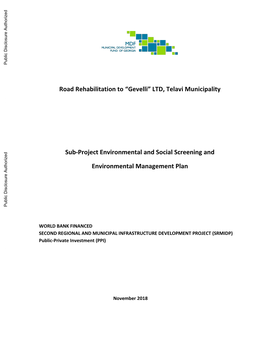 LTD, Telavi Municipality Sub-Project