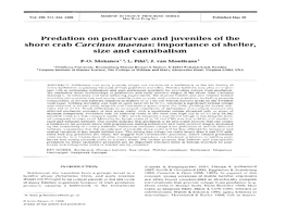 Predation on Postlarvae and Juveniles of the Shore Crab Carcinus Maenas: Importance of Shelter, Size and Cannibalism