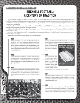 Bucknell Football: a Century of Tradition