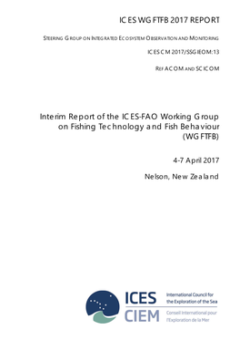 Interim Report of the ICES-FAO Working Group on Fishing Technology and Fish Behaviour (WGFTFB)