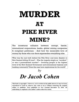 Murder at Pike River Mine?