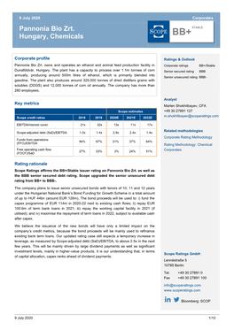 Rating Report, July 2020