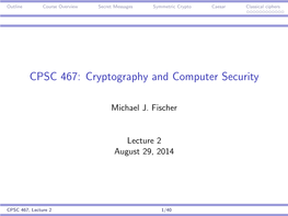 CPSC 467: Cryptography and Computer Security