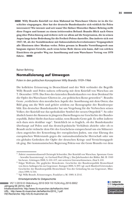 Normalisierung Auf Umwegen. Polen in Den Politischen Konzeptionen Willy Brandts 1939-1966