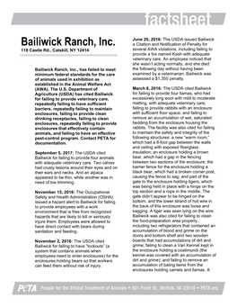 Bailiwick Ranch, Inc